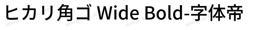 ヒカリ角ゴ Wide Bold字体转换